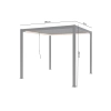 Pergola ogrodowa tarasowa aluminiowa NORDVIC Skyline LED Light 3 x 3 m Antracyt